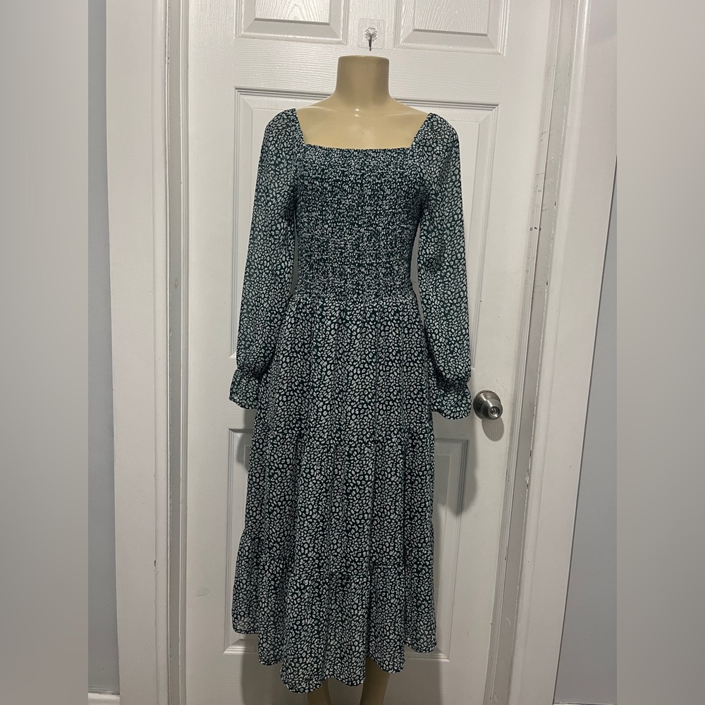 Green Long Sleeve Dress